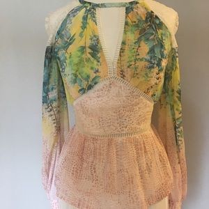 Long sleeve peplum top